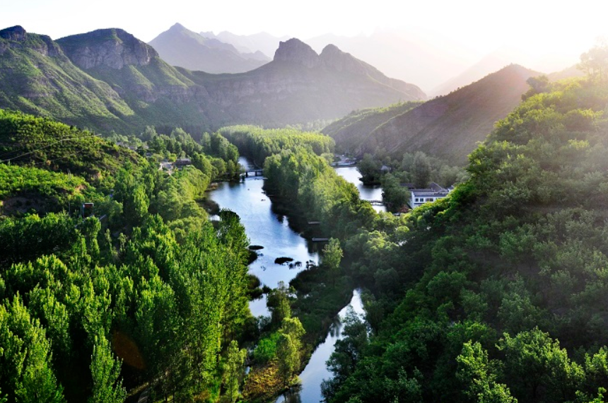 Mountain valley and river landscape in Baili Gallery